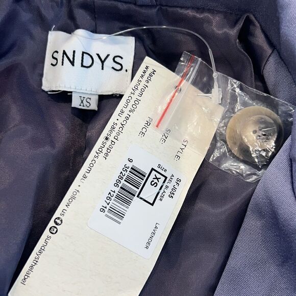 NWT SNDYS x Revolve Axel Blazer Blue Lavender XS - Picture 13 of 16